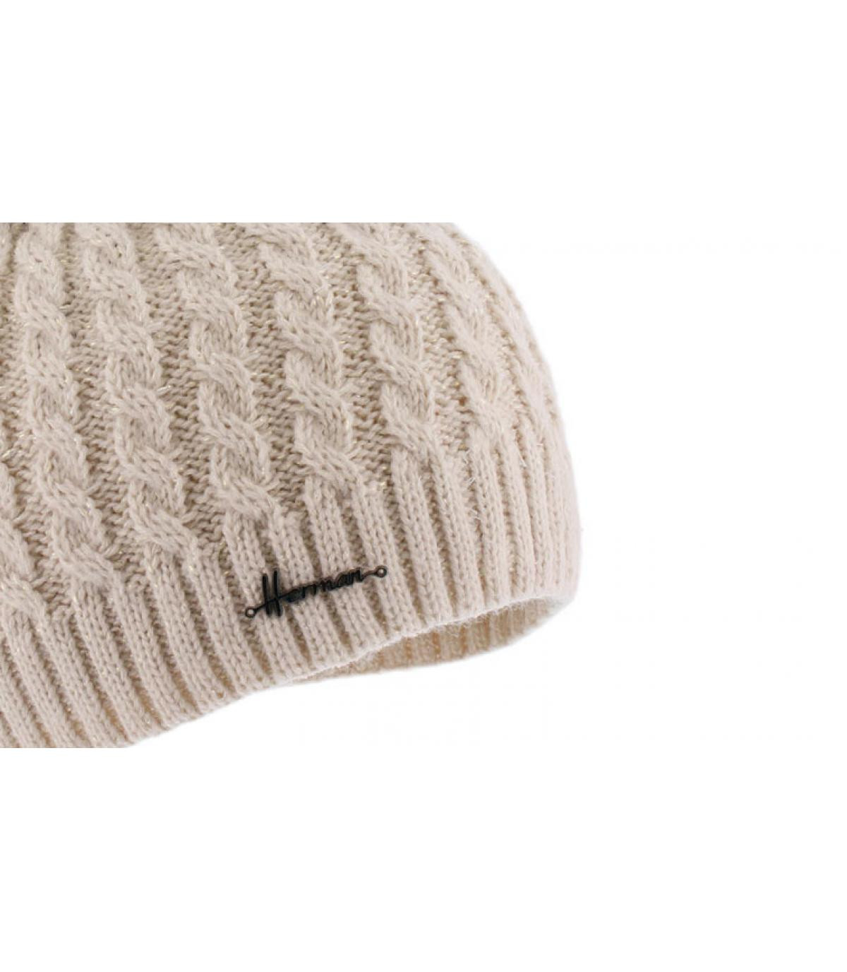 Beige Mütze Fellbommel Beige Mütze Fellbommel